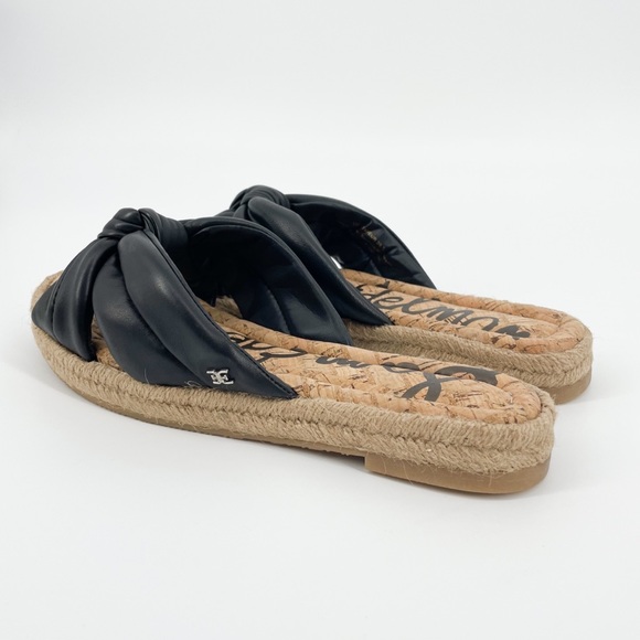 Sam Edelman Abbene Leather Slip On Espadrille Slide Sandals - Picture 4 of 6